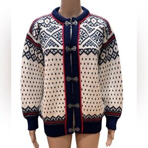 Dale of Norway Wool Cardigan Sweater Nordic Fair Isle Size Small